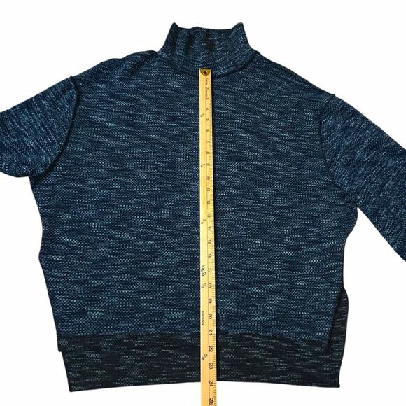 Free People We the Free Sweater Womens Size M Blue Oversized Turtleneck Boxy - Picture 9 of 12